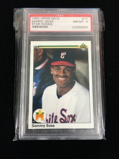 PSA Graded 1990 Upper Deck Sammy Sosa White Sox Rookie Baseball Card