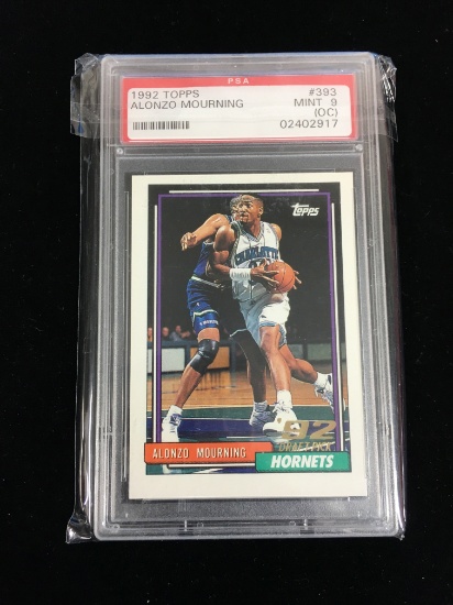 PSA Graded 1992-93 Topps Alonzo Mourning Hornets Rookie Basketball Card