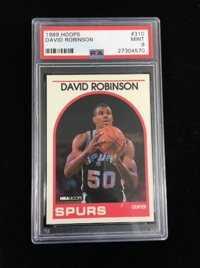 PSA Graded 1989-90 Hoops David Robinson Rookie Basketball Card - Mint 9