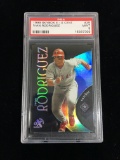 PSA Graded 1999 Skybox E-X Century Ivan Rodriguez Rangers Baseball Card - Mint 9