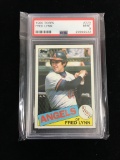 PSA Graded 1985 Topps Fred Lynn Angels Baseball Card - Mint 9