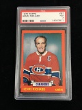 PSA Graded 1973-74 Topps Henri Richard Candiens Hockey Card - NM 7