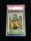 PSA Graded 1974 Topps Carl Mauck Chargers Football Card