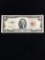 1953 United States $2 Red Seal Currency Bill Note