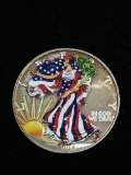 2004 Colorized 1 Ounce .999 Fine Silver American Eagle Dollar Bullion Coin