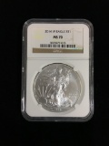 2014-W US Silver American Eagle NGC Graded MS70 1 Ounce .999 Fine Silver Dollar