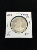 2002 BU 1 Ounce .999 Fine Silver 10K Lira Turkey Bullion Coin
