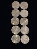 10 Count Lot of 10 Cent Euro Coins - 1 Euro Face Value