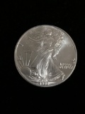 1 Troy Ounce .999 Fine Silver 1990 United States American Silver Eagle Bullion Coin