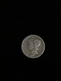 1936 United States Mercury Silver Dime - 90% Silver Coin