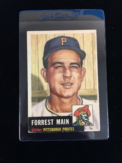 1953 Topps #198 Forrest Main Pirates Baseball Card
