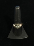 Vintage Sterling Silver & Blue Topaz Ring - Size 8.75