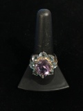 Stunning Purple & Blue Gemstone Cocktail Ring - Size 9.75