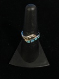 AK Sterling Silver & Fire Opal Ring - Size 6.75
