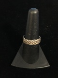 Woven Sterling Silver Celtic Style Ring Band - Size 8.5