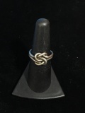 Unique Knotted Sterling Silver Ring - Size 6.5