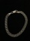 Thick Woven Double Link Sterling Silver 7.25