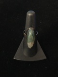 Old Pawn Sterling Silver & Multi Color Jade Ring - Size 6.75