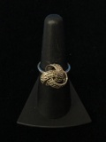 OTC Sterling Silver & Diamond Knot Ring - Size 7