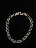 Thick Woven Double Link Sterling Silver 7.25