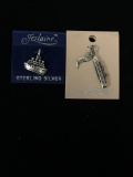 2 NEW Sterling Silver Charm Pendants