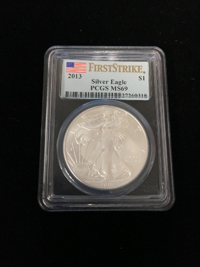 First Strike 2013 United States 1 Ounce .999 Fine Silver American Eagle PCGS MS69