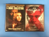 2 Movie Lot: DENZEL WASHINGTON: The Bone Collector & Malcolm X DVD