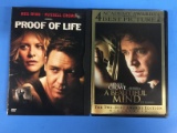 2 Movie Lot: RUSSELL CROWE: Proof of Life & A Beautiful Mind DVD