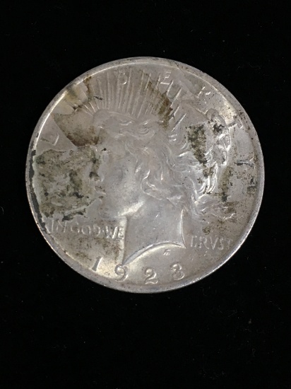 1923 United States Silver Peace Dollar - 90% Silver Coin