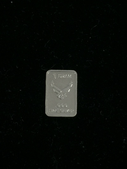 1 Gram .999 Fine Silver US Air Force Bullion Bar