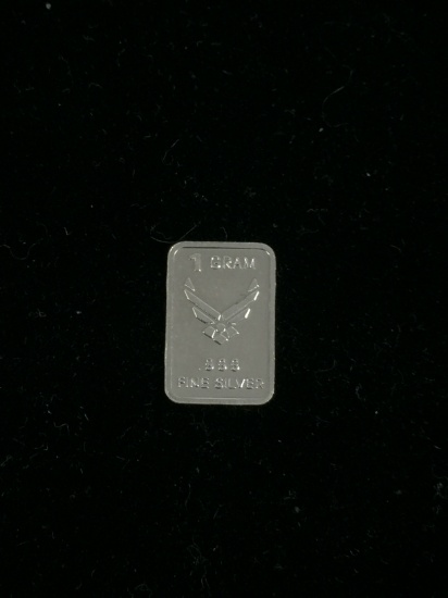 1 Gram .999 Fine Silver US Air Force Bullion Bar