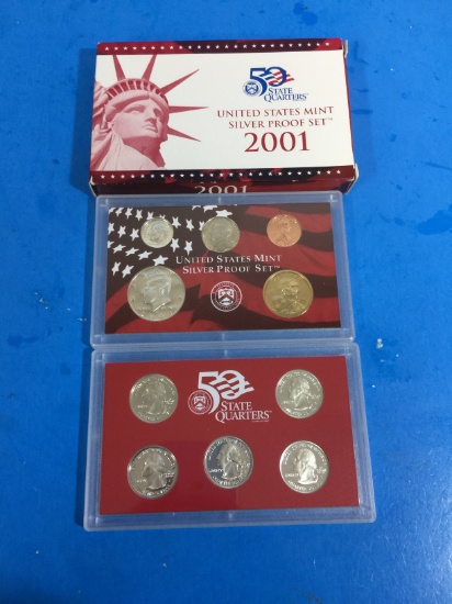 2001 United States Mint Silver Proof Set