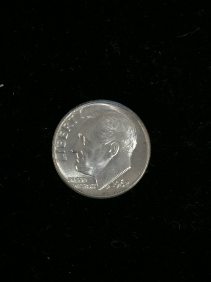 1962-D United States Roosevelt Dime - 90% Silver Coin BU Grade