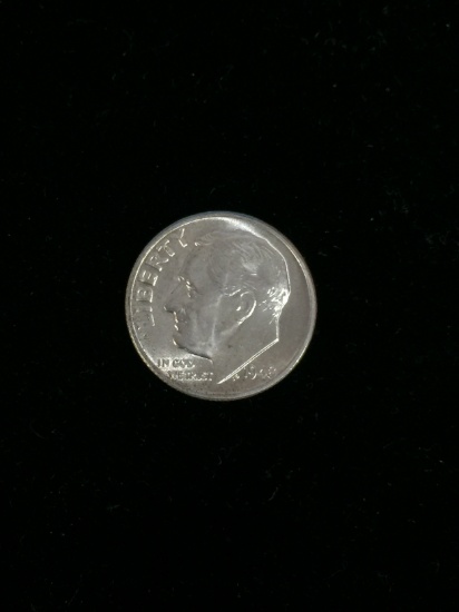 1948 United States Roosevelt Dime - 90% Silver Coin BU Grade