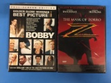 2 Movie Lot: ANTHONY HOPKINS: Bobby & The Mask of Zorro DVD