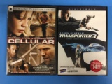 2 Movie Lot: JASON STATHAM: Cellular & Transporter 3 DVD