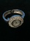 Carolina Silver Tone With Bling Women's Cuff Bracelet Style Watch