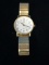 Timex Quartz Gold Tone with White Face Watch with Gold Tone Band