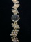 Xanadu Gold Tone with Black Face Art Deco Women's Watch with Interesting Band