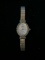 Sarah Coventry Gold and Silver Tone Women's Watch with Flexible Gold Tone Band
