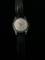 Hanson Gold and White Tone Women's Watch With Black Leather Band