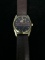 Harry Potter Black and Gold Tone Quiddictch Watch with Brown Band