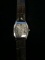 Women's Silver Tone Watch with Brown Leather Band