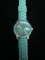 Teal and Silver Tone Watch with Teal Band