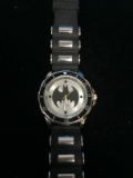 Men's Black and Silver Tone Batman Watch - Runs