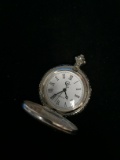 Silver Tone with White Face GC Pocket Watch