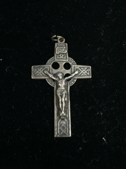 Vintage Sterling Silver Catholic Rosary Cross