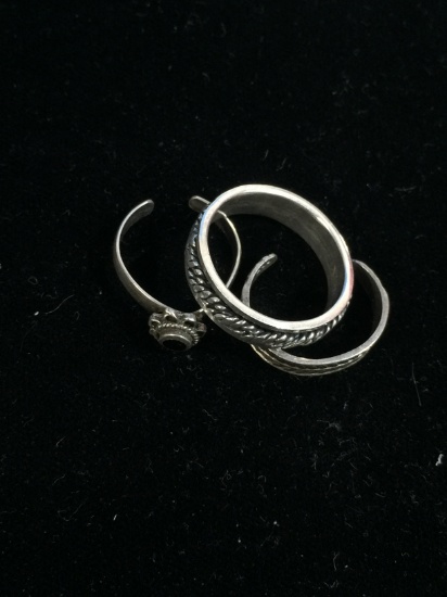 3 Sterling Silver Rings