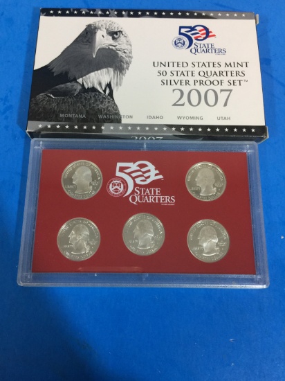 2007 United States Mint 50 State Quarters Silver Proof Set