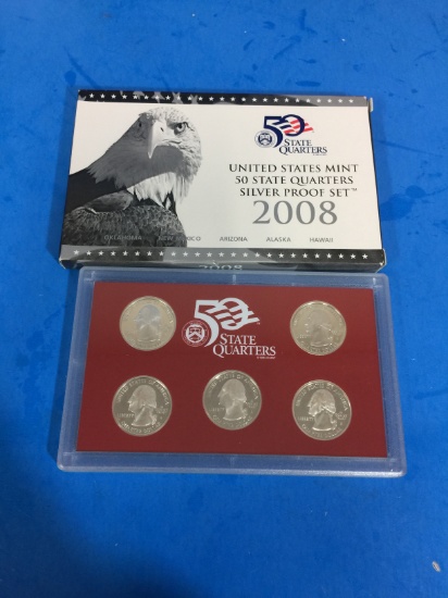 2008 United States Mint 50 State Quarters Silver Proof Set